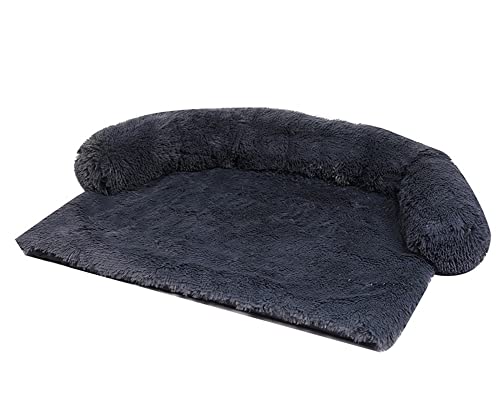 DAIHAN Plüsch Hundebett Sofaschutz Hundebett Couch Hundematte Plüsch Abnehmbar Decke für Haustiere Hundekorb, Ultraweicher Sofakissen Katzenbett Haustierbett für kleine und mittlere Hunde von DAIHAN