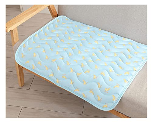 DAIHAN Selbstkühlendes kühlend Pad für Haustiere,Katze-Hund-Schlaf Sofakissen Hundematte rutschfest Kühlbett EIS-Seide-Gel-Kühlung Decke Pet Pad Hundekühlmatte,für Kennel Sofa Blau M:60 * 50cm von DAIHAN