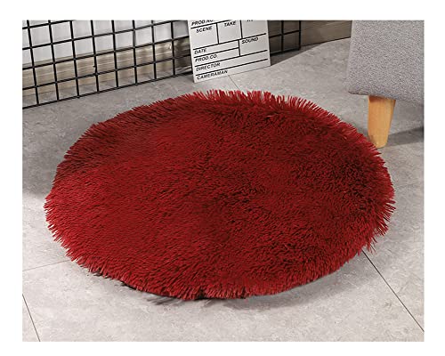 DAIHAN Weiche und Warme Flauschig Hundematten,Haustierdecken Katzenmatten Plüsch Runde Hundedecke Haustierdecke Katzendecke Kissenauflage Schlafmatte Haustiermatte für Kiste rot 40cm von DAIHAN