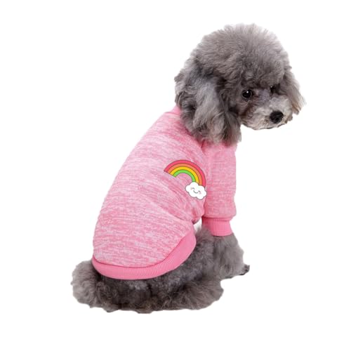 Hunde Pullis,Haustier Pullover,Haustierkleidung Katze,Sweater Hunde, Ultra weiche thermische Winter warme Welpen Sweatshirt,Strickpullover Kleidung,Pink2,S von DAIHAN