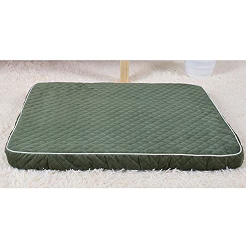 DAIHAN Hundebett für Grosse/Mittlere/Kleine Hunde mit Abnehmbarem Waschbar Bezug, Atmungsaktivem Hundekissen Utschfeste Hundematratze Hundematte,Grün3,3XL(95x77x4cm) von DAIHAN