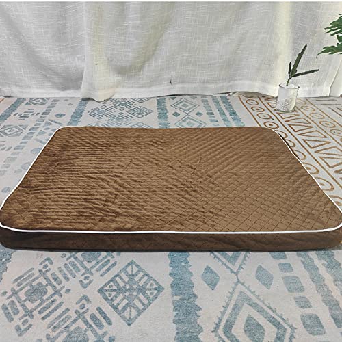 DAIHAN Hundebett für Grosse/Mittlere/Kleine Hunde mit Abnehmbarem Waschbar Bezug, Atmungsaktivem Hundekissen Utschfeste Hundematratze Hundematte,Kaffee3,3XL(95x77x4cm) von DAIHAN