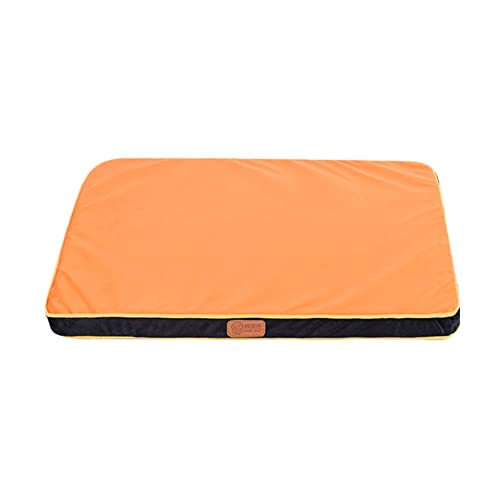 DAIHAN Hundebett für Grosse/Mittlere/Kleine Hunde mit Abnehmbarem Waschbar Bezug, Atmungsaktivem Hundekissen Utschfeste Hundematratze Hundematte,Orange1,L(52x42x4cm) von DAIHAN