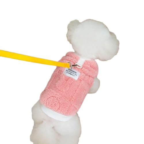 Hundehemd für Kleine Hunde, Hundekatzen Kleidung Pullis Warm Chihuahua Kleidung Nette Hunde Pullis Weich Komfortabel,Pink,M von DAIHAN