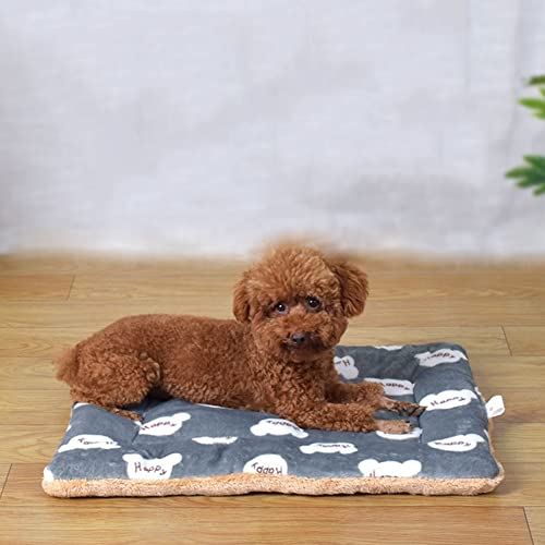 DAIHAN Hundematte Weiche und Warme Matte Liegedecke für Hunde und Katzen Sofa für Heimtiere Hundedecke Waschbar Hundebett Hundedecke,Grau,L(53x68cm) von DAIHAN