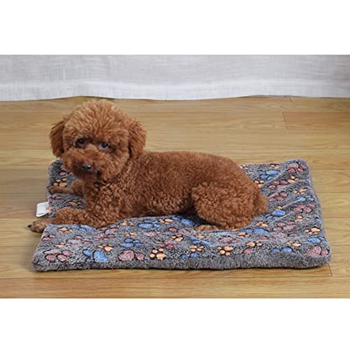 DAIHAN Hundematte Weiche und Warme Matte Liegedecke für Hunde und Katzen Sofa für Heimtiere Hundedecke Waschbar Hundebett Hundedecke,Kaffee,M(42x54cm) von DAIHAN