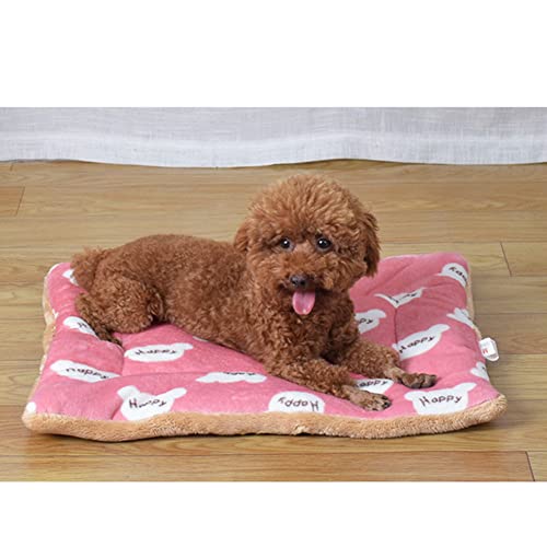 DAIHAN Hundematte Weiche und Warme Matte Liegedecke für Hunde und Katzen Sofa für Heimtiere Hundedecke Waschbar Hundebett Hundedecke,Rosa,XL(72x97cm) von DAIHAN