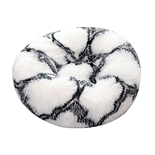 Katzen-Hundebett Flauschiger Plüsch Cosy Donut-Form Hundekorb Haustierbett Hundebett Katzenbett,Rund Selbstwarmer Kuschelzwinger Sofa Katzenkissen Pet Bolster Bett Schlafsack für Katzen und Hunde von DAIHAN