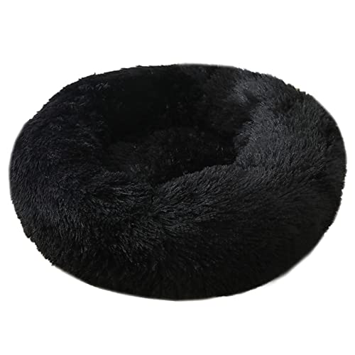 Katzen-Hundebett Flauschiger Plüsch Cosy Donut-Form Hundekorb Haustierbett Hundebett Katzenbett,Rund Selbstwarmer Kuschelzwinger Sofa Katzenkissen Pet Bolster Bett Schlafsack für Katzen und Hunde von DAIHAN