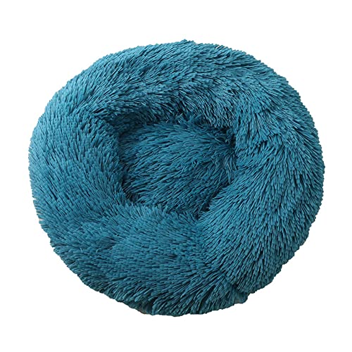 Katzen-Hundebett Flauschiger Plüsch Cosy Donut-Form Hundekorb Haustierbett Hundebett Katzenbett,Rund Selbstwarmer Kuschelzwinger Sofa Katzenkissen Pet Bolster Bett Schlafsack für Katzen und Hunde von DAIHAN