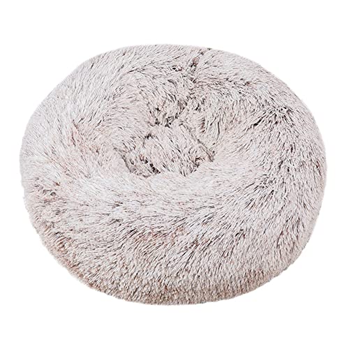 Katzen-Hundebett Flauschiger Plüsch Cosy Donut-Form Hundekorb Haustierbett Hundebett Katzenbett,Rund Selbstwarmer Kuschelzwinger Sofa Katzenkissen Pet Bolster Bett Schlafsack für Katzen und Hunde von DAIHAN