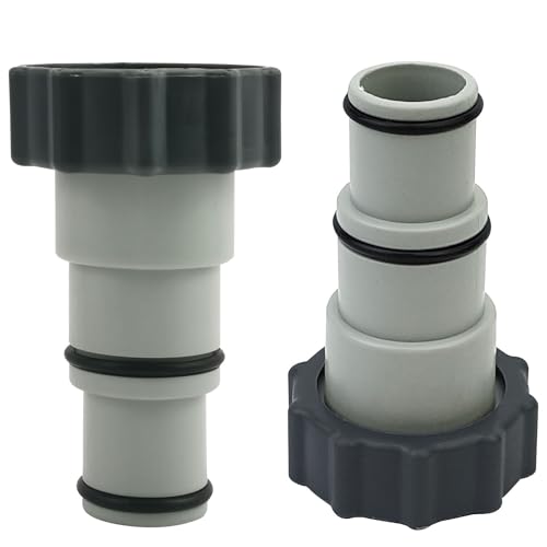 DAILJMON Poolschlauch Adapter Anschluss Schlauch Adapter für Pool Wärmepumpe,Anschluss für Poolschlauch 32mm and 38mm Verbinder, Ersatz zubehör 2 Stück von DAILJMON