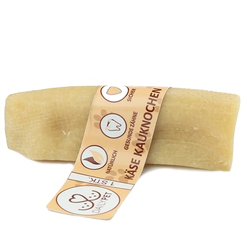 DAILY PET Kaukäse für Hunde - Natürliche Käse Kauknochen für Hunde - Zahnpflege Hund - Hunde Kaustangen - Hundeleckerli - Hundesnack - Gesunde Snacks - Kausnack für Hunde - 1 Stück - Größe S von DAILY PET