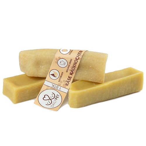 DAILY PET Yak Kaukäse für Hunde - Natürliche Käse Kauknochen für Hunde - Zahnpflege Hund - Hunde Kaustangen - Hundeleckerli - Hundesnack - Gesunde Snacks - Kausnack für Hunde - 3er Pack - Größe S von DAILY PET