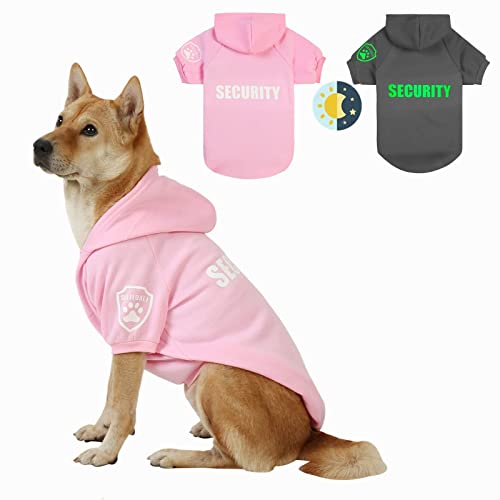 DAJIDALI Hunde-Kapuzenpullover Hundeanzug (34,3 cm Brustumfang, Rosa) von DAJIDALI