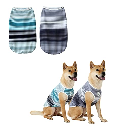 DAJIDALI Hunde- und Katzenhemd aus Tech-Stoff, Haustierkleidung für große, mittelgroße und kleine Hunde, 2er-Pack leichte Sport-T-Shirts von DAJIDALI