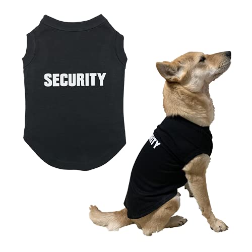 DAJIDALI Sicherheits-Hunde-Shirt, Kleidung für Haustiere, Welpen, T-Shirts, Hundekostüme, Katzenbekleidung, Weste, schmutzabweisend, wasserdicht und atmungsaktiv, technische Baumwolle (S, Schwarz) von DAJIDALI