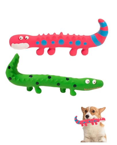 DAJOOEE Screaming Rubber Huhn Hund Quietschspielzeug Latex Kauen Molar Hundespielzeug (Lizard) von DAJOOEE