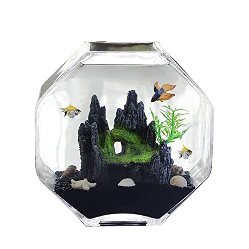 DALIZHAI777 Aquarium Kreativglas transparent Fischtank Büro Home Desktop Kleiner Fischbehälter Ornamente Goldfische Zierfischtank Fischglas von liushop