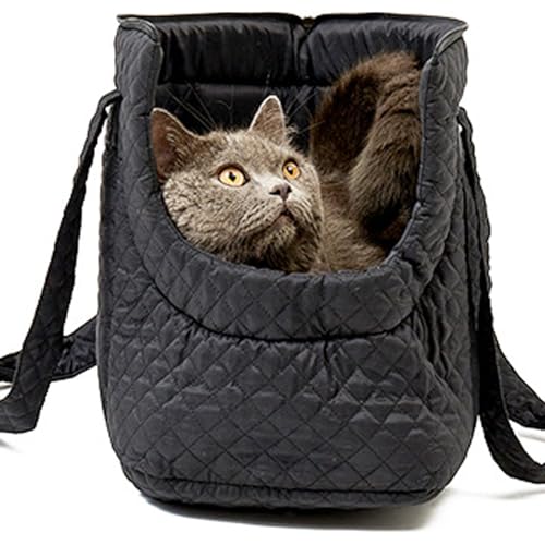 Tragetasche Für Kleine Haustiere, Seitliche Baumwoll-Katzenhandtasche, Leichte Hunde-Reisetasche, Von Fluggesellschaften Zugelassenes Atmungsaktives Netzgewebe, Warme Welpen-Reisetasche, Wendbare Weic von DALYNN