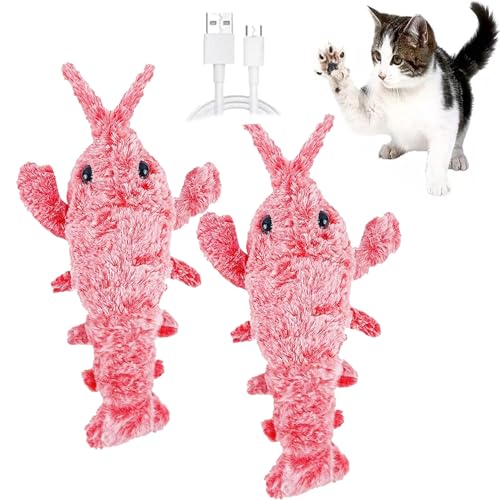 Accurateg Dog Toy, Lobster Interactive Dog Toy, Floppy Lobster Interactive Dog Toy, Floppy Lobster Dog Toy, Wiggly Lobster Toy for Dogs, Interactive Dog Toys for Large Small Dogs (Pink*2) von DANC