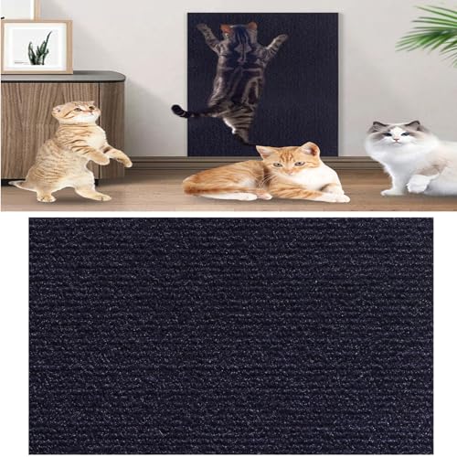 Cat Scratching Mat, Climbing Cat Scratcher, Climbing Cat Scratcher Mat,Cat Wall Scratcher,Trimmable Self-Adhesive Cat Scratcher,Cat Scratch Furniture Protector Couch,Wall (15.7 * 39.3in,Dark Blue) von DANC