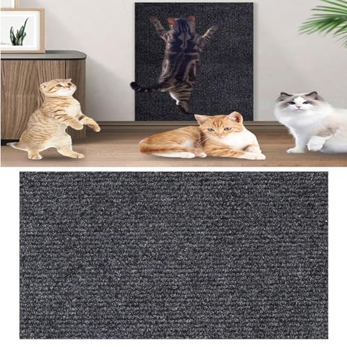 Cat Scratching Mat, Climbing Cat Scratcher, Climbing Cat Scratcher Mat,Cat Wall Scratcher,Trimmable Self-Adhesive Cat Scratcher,Cat Scratch Furniture Protector Couch,Wall (15.7 * 39.3in,Dark Gray) von DANC