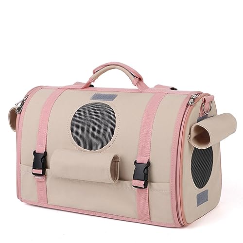 2 in 1 Katze Tragetasche Katze Rucksack Taschen Tragbare Atmungsaktive Haustier Träger Universal Reise Outdoor S cremefarben von DANETI