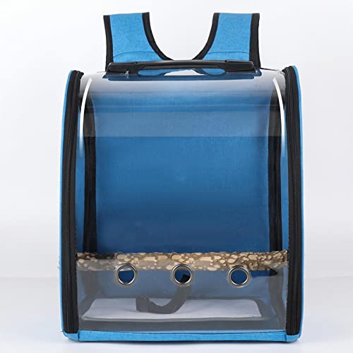 BlueWithStick Transporttasche mit Sichtfenster, transparent, für Hunde, Katzen, Papageien, 34 x 27 x 42 cm (L x B x H) von DANETI