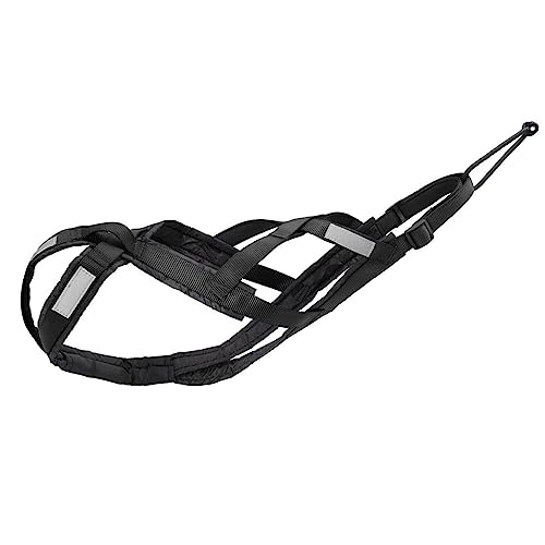 Dog harness Dog Sled Harness Pet Weight Pulling Rodeln Harness Back Harness For Large Dogs Husky M Black von DANETI