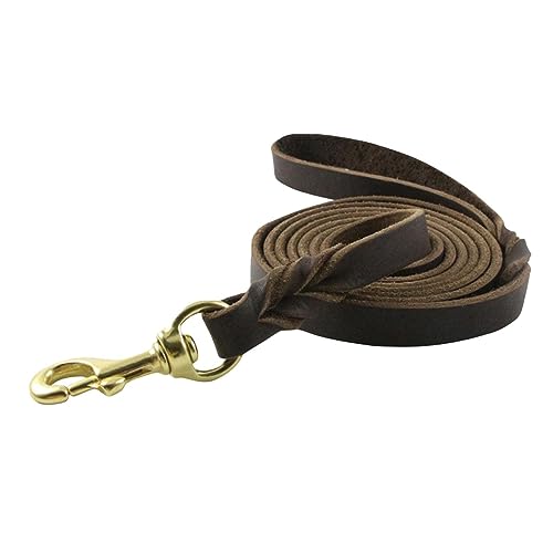 Geflochtene Leder Hundeleine Walking Training Leads für Hund Deutscher Schäferhund Haustier Produkte für mittelgroße große Hunde Leine 1,8 x 160 cm von DANETI