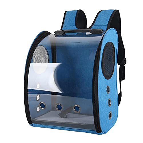 Transportbox für Haustiere, für Haustiere, Haustiere, Vögel, Rucksack, 34 x 27 x 42 cm, Blau von DANETI