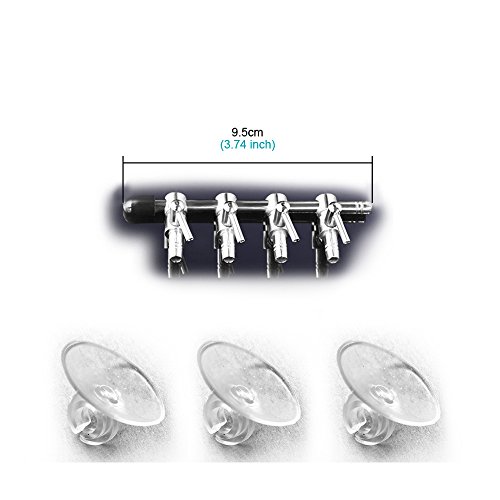 DANXQ 2-Way 3-Way 4-Way 5-Outlets Aquarium Stainless Steel Air Flow Control Lever Valve Distributor (4 Splitter) von DANXQ