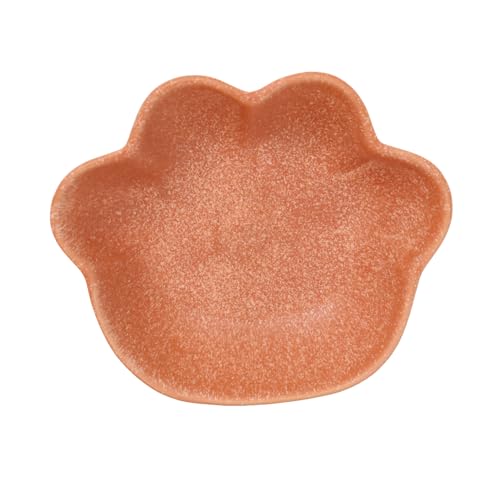 DAOFEUK Futternapf, Keramik Katzenkrallennapf, süß und praktisch, nicht leicht zu verformen, leicht zu reinigen, Haustierbedarf, für Katzen und Hunde (Orange) von DAOFEUK
