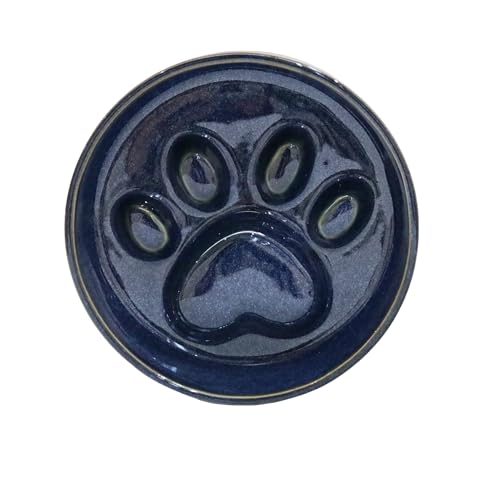 DAOFEUK Katzennapf aus Keramik, niedlich und praktisch, nicht leicht zu verformen, leicht zu reinigen, Haustierbedarf, für Katzen und Hunde, Haustiernapf (Blau 2) von DAOFEUK