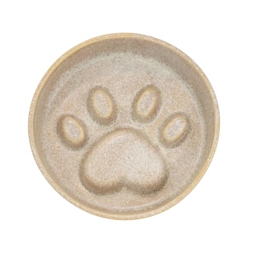 DAOFEUK Katzennapf aus Keramik, niedlich und praktisch, nicht leicht zu verformen, leicht zu reinigen, Haustierbedarf, für Katzen und Hunde, Haustiernapf (Khaki) von DAOFEUK