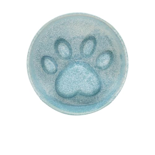 DAOFEUK Katzennapf aus Keramik, niedlich und praktisch, nicht leicht zu verformen, leicht zu reinigen, Haustierbedarf, für Katzen und Hunde, Haustiernapf (blau1) von DAOFEUK
