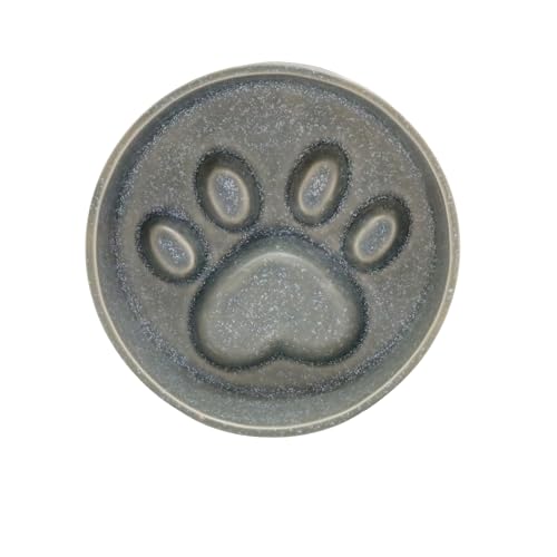 DAOFEUK Katzennapf aus Keramik, niedlich und praktisch, nicht leicht zu verformen, leicht zu reinigen, Haustierbedarf, für Katzen und Hunde, Haustiernapf (grau) von DAOFEUK