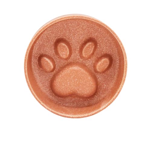 DAOFEUK Katzennapf aus Keramik, niedlich und praktisch, nicht leicht zu verformen, leicht zu reinigen, Haustierbedarf, für Katzen und Hunde, Haustiernapf (orange) von DAOFEUK