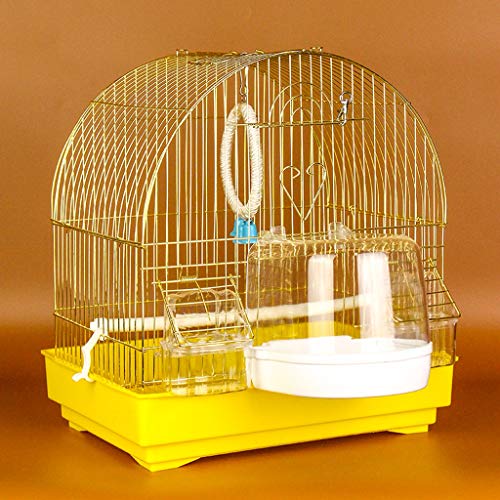 DAPERCI Vogelkäfige Vogelkäfig Kleiner Vogelkäfig for Wellensittich Fink Lovebird Tragbare kleine Vögel Reisekäfig Haustierheim mit Schaukel und Badewanne Vogelkäfige Dekor Vogelkäfige (Color : B) von DAPERCI