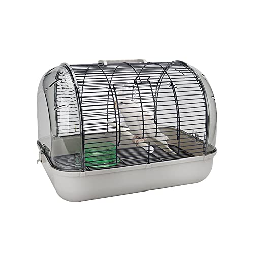 DAPERCI Vogelkäfige Vogelkäfig Vogelkäfig Reisekäfig Tragbare Haustierprodukte Reisekäfig for Vögel und Kleintiere Einfache Reinigung Vogelkäfige Dekor Vogelkäfige (Color : Gray) von DAPERCI