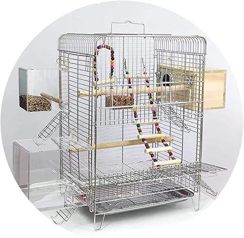 Vogelkäfige Stand Pet Bird Flight Cages Parrot Pet House Cages Edelstahl Bird Home Zucht Rest Bird Senden Sie alle Zubehörteile, Zuchtbox Papagei for Wellensittiche/Turteltauben/Sittiche/Sittiche Voge von DAPERCI