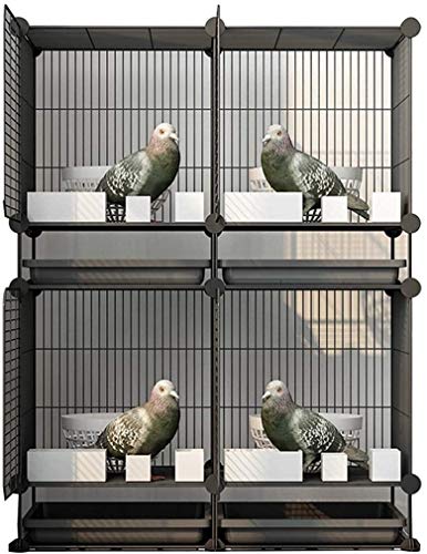 Vogelkäfige Stand Pet Bird Flight Cages Parrot Pet House Papageienkäfige for große Vögel, große Taubenkäfige for den Hausgebrauch, kombinierte Eisen-Vogelschuppen, können gruppiert und gepaart werden von DAPERCI