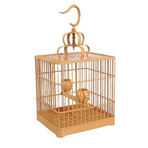 Vogelkäfige Vogelkäfig Vogelkäfig Quadratischer Kunststoff Badekäfig Fink Vogel Myna Papagei Tragbarer hängender Vogelkäfig mit Stehstange und Futternapf Vogelkäfige Dekor Vogelkäfige ( Color : A ) von DAPERCI