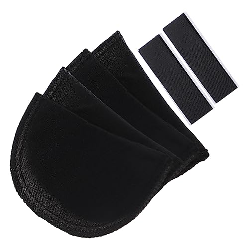 Damen-Schulterpolster, 2 Paar Damenbekleidung, gepolsterte Schulterpolster, Anzugzubehör, Bekleidungszubehör, Damen-Accessoires, Schulterpolster for Damenbekleidung (Color : Black, Size : 14X8.5CM) von DARANCA