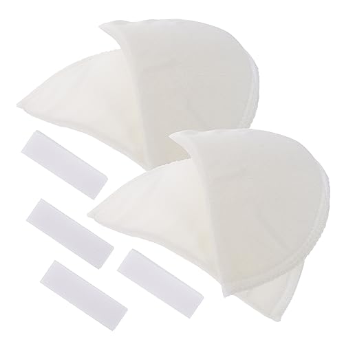 Damen-Schulterpolster, 2 Paar Damenbekleidung, gepolsterte Schulterpolster, Anzugzubehör, Bekleidungszubehör, Damen-Accessoires, Schulterpolster for Damenbekleidung (Color : White, Size : 14X8.5CM) von DARANCA