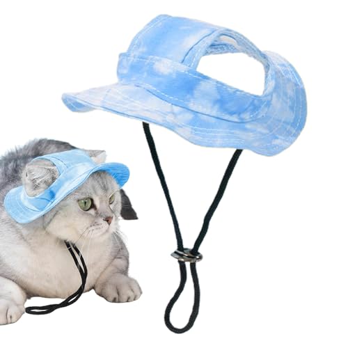 DASHIELL Hunde-Sonnenhut, Hundehut mit Ohrlöchern - Bucket Hat Hundemütze | Verstellbarer Sommerhut mit Hundevisier, Sonnenschutz-Angelhut, Haustierhut mit breiter Krempe für den Außenbereich von DASHIELL