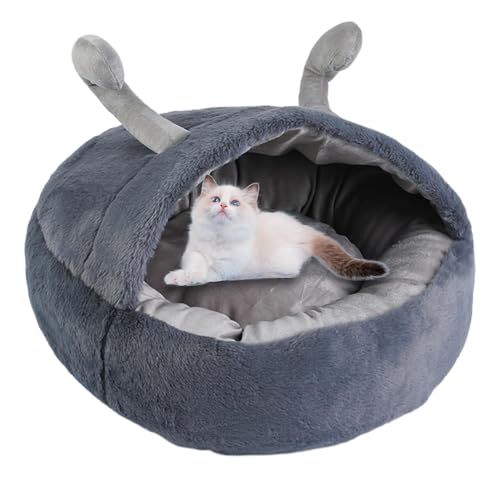 DASHIELL Katzenbett mit Kapuze – entzückendes Ohr-Design, Katzenbetten für Indoor-Katzen mit rutschfester Unterseite, bequeme Haustierhöhle, warmes Katzennest für Indoor-Katzen, kleine Hunde, Welpen von DASHIELL