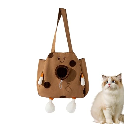 DASHIELL Katzentragetasche, Katzentrage,Tragetasche für Haustiere aus Segeltuch - Haustier-Umhängetasche aus Segeltuch, niedliche kleine Hundetrage, tragbare Haustier-Tragetasche für kleine Hunde und von DASHIELL