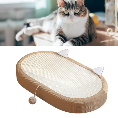 Cat Scratch Pad Bowl, Cat Scratcher Bed Sisal Kratzfestigkeit Erhöhte Sicherheit für den Innenbereich (Mit einfarbigem Ohr) von DAUZ